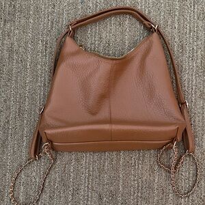 Elegant Tan Leather Women's Bag